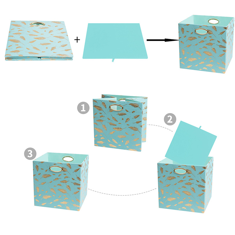 居家布艺折叠收纳箱储物箱带盖防尘便携盒衣物杂物多功能储物箱