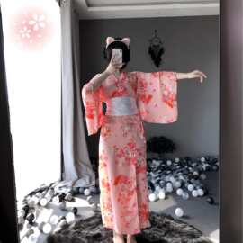 林林婷情趣内衣日系和服女长款猫女情趣睡衣诱惑女士雪纺1143
