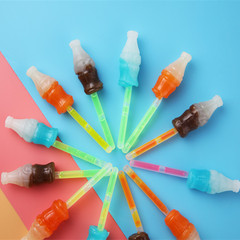 Contemporary Classic Coke Party Glitter Stick Candy Popularity Night Light Sticks Soda Flavor Children's Candy 30 Pieces/Box