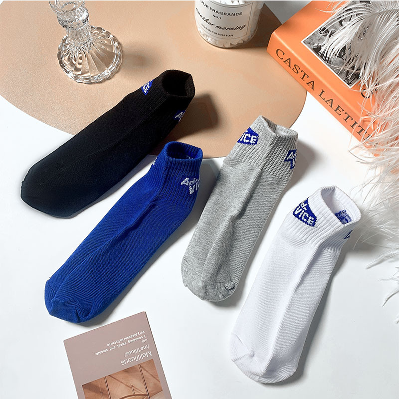 Cotton Deodorant and Sweat-absorbing Socks - Blue