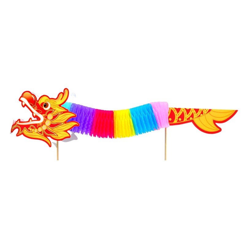 Danza del Dragón de los niños hecho a mano bricolaje paquete de material de producción jardín de infantes creativo Dragón año mascota papel dragón Juguete de estilo chino