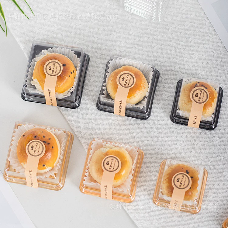 50g80g100g Яичный желток торт коробка снег meerniang слоеная маленькая точка выпечки упаковка прозрачная блистерная упаковочная коробка