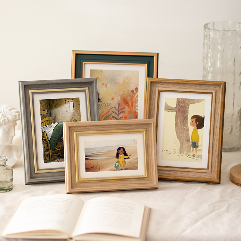 Modern simple wooden photo frame table wholesale advanced ornaments creative photo 5 5 5 6 7 7 8A4 wall frame Modern simple wooden photo frame table wholesale advanced ornaments creative photo 5 5 5 6 7 7 8A4 wall frame