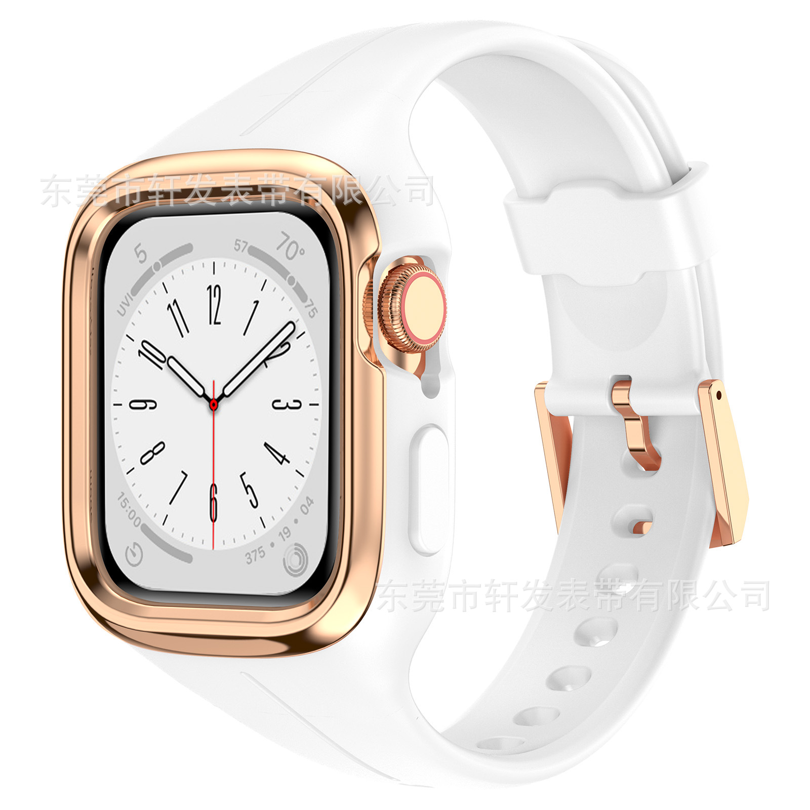 Adecuado para Apple reloj 45678SEApple I reloj de acero inoxidable marco de metal + silicona líquida reloj integrado