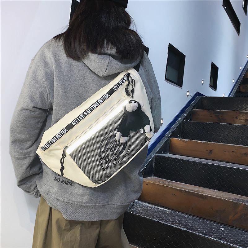 2021春季新款韓版個性時尚休閑潮流牛津布包單肩斜挎大容量郵差包