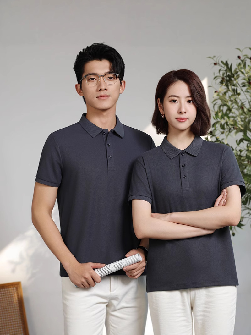 Comercio exterior transfronterizo exclusivamente para Europa y América, ropa de trabajo de solapa de manga corta de gran tamaño, camisa publicitaria, camisa polo, logotipo de impresión personalizado image 3