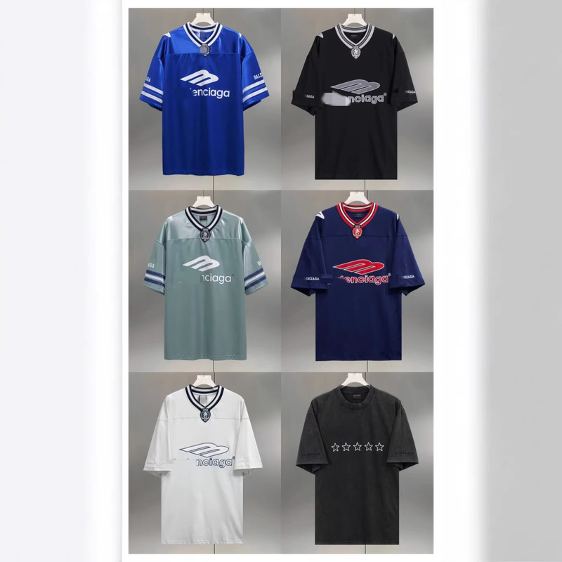 25Ss Cross-Border High-End Version Paris B Brand New Embroidered Letter Short-Sleeve Loose Fit Unisex in Stock 25Ss Cross-Border High-End Version Paris B Brand New Embroidered Letter Short-Sleeve Loose Fit Unisex in Stock