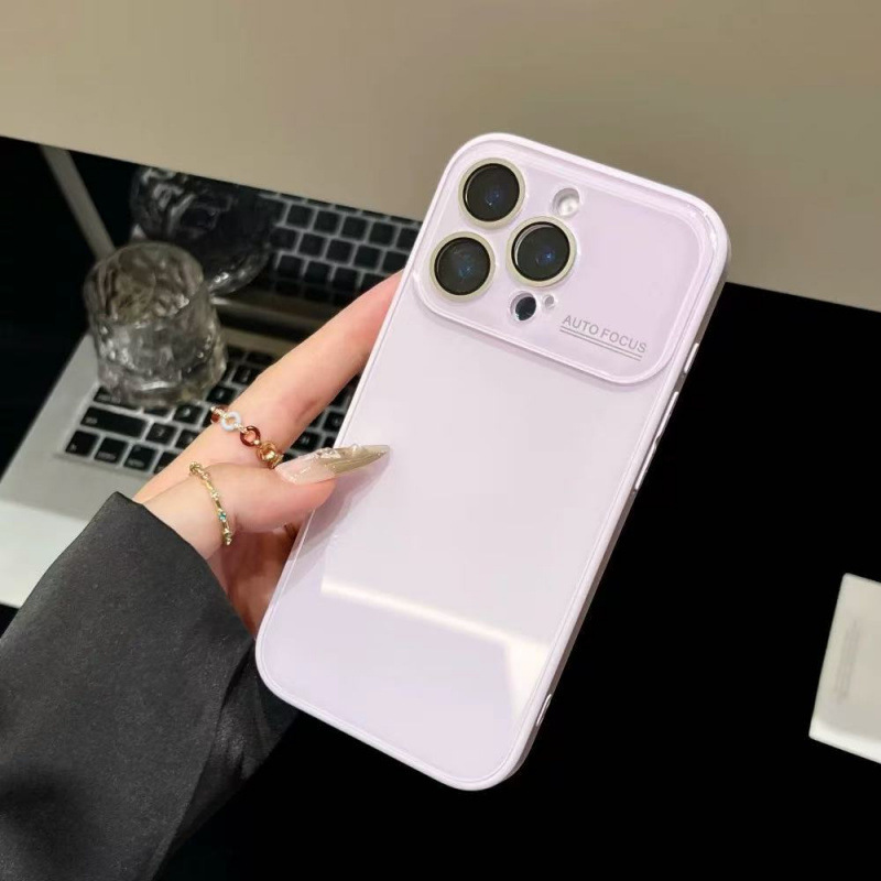 糖果色大视窗玻璃壳适用iPhone16promax苹果15手机壳14大视窗13女|undefined