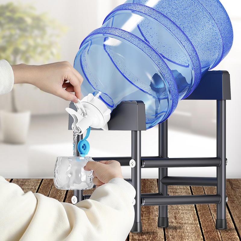Bottled water rack, drinking water bucket storage rack, household floor-standing movable bracket with universal wheels for purified water bottles