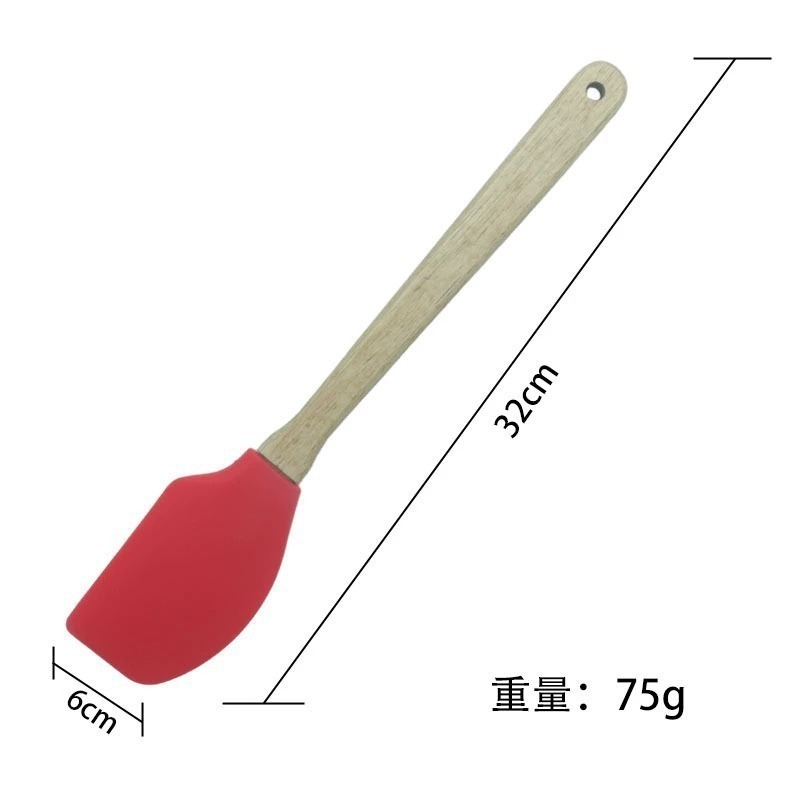 Raspador de una pieza grande resistente a altas temperaturas, raspador de pastel de silicona, espátula de crema doméstica, cuchillo de mezcla, herramienta para hornear