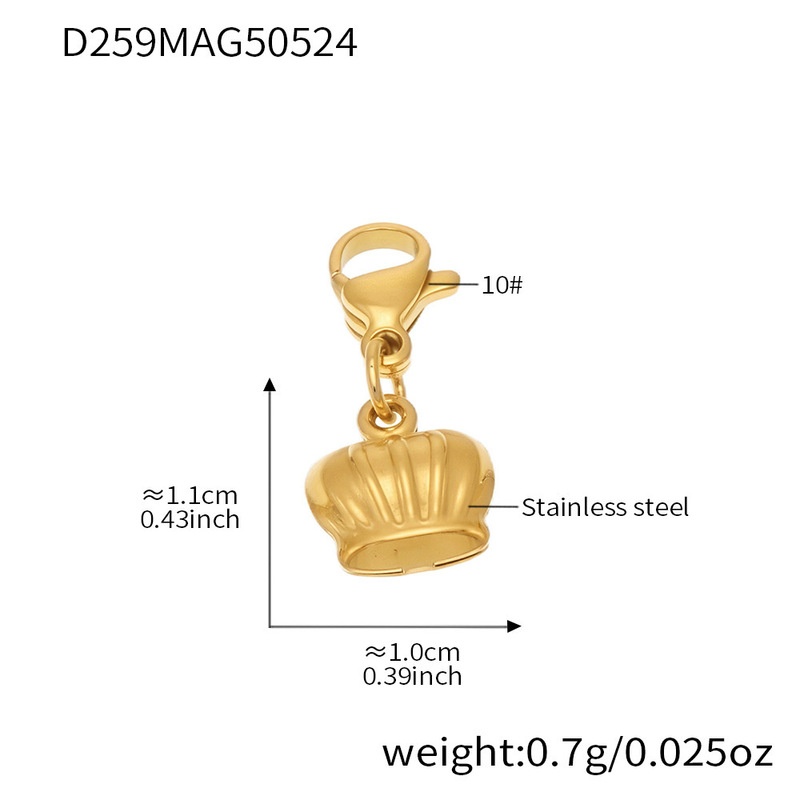 Mili メッキ 18 K 厚いゴールド DIY エナメル釉シングルペンダントニッチファッションパーソナライズされたマリンアクセサリー卸売|undefined