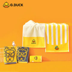 小黄鴨g.duck純綿童巾漫画模様カップル家庭用児童洗顔小タオル福祉商超