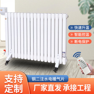 Movable steel two water injection electric heater engineering heating fast electric radiator household energy-saving silent electric radiator