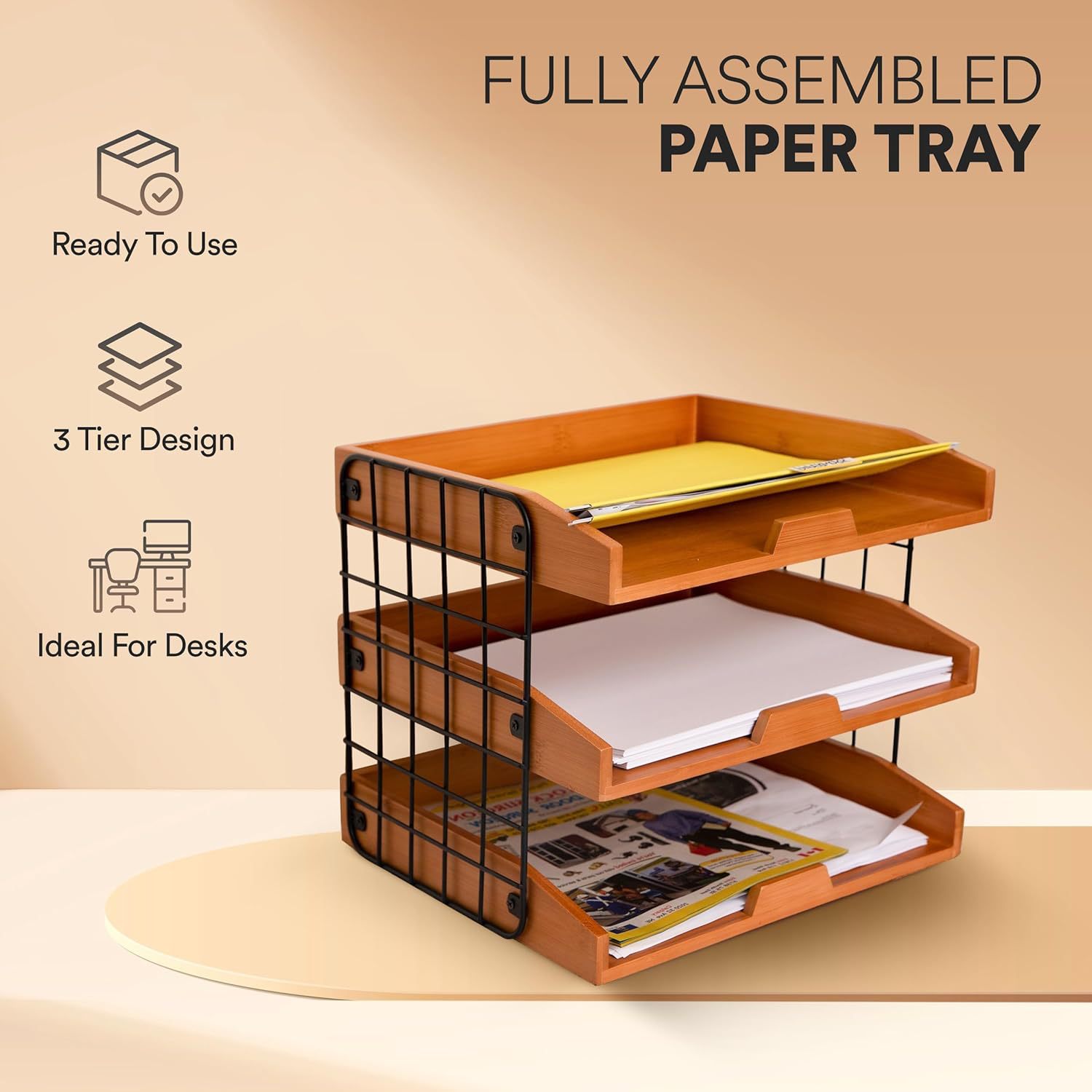 Wooden storage system for documents