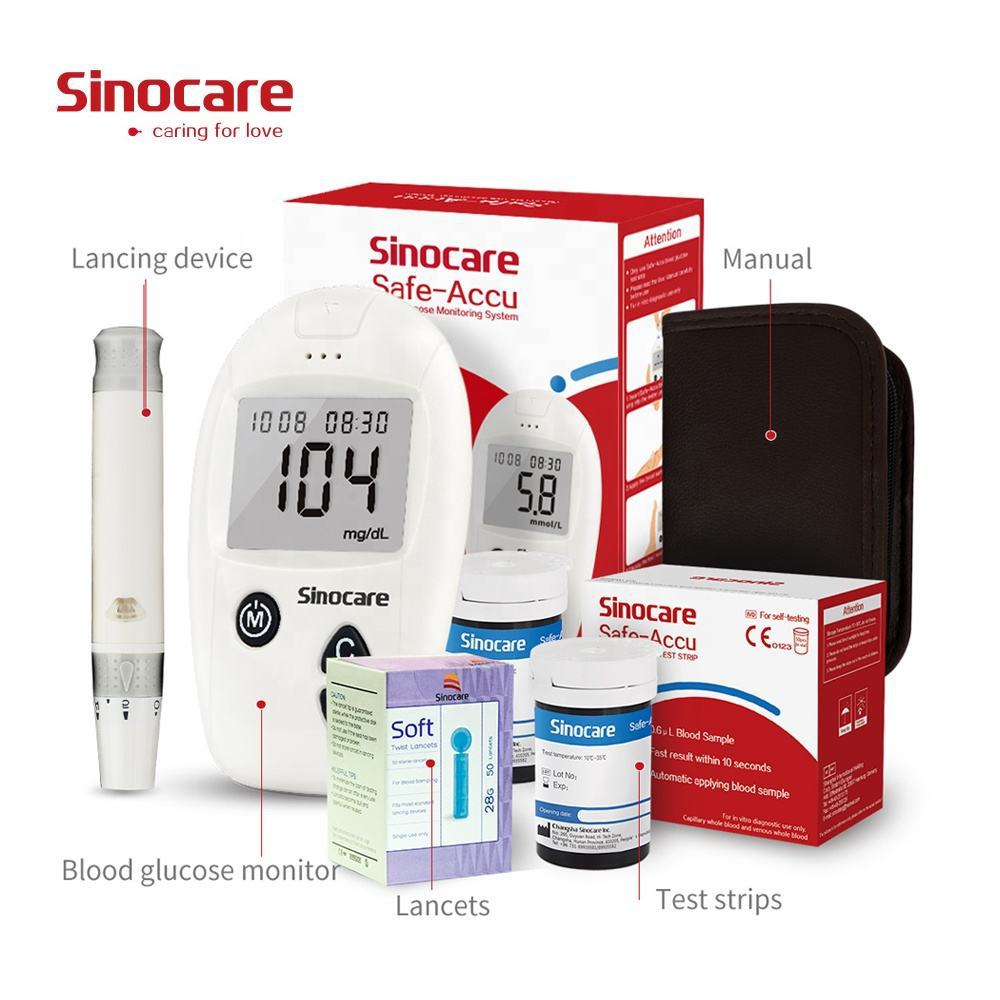 sinocare safe accu blood glucose meter b...