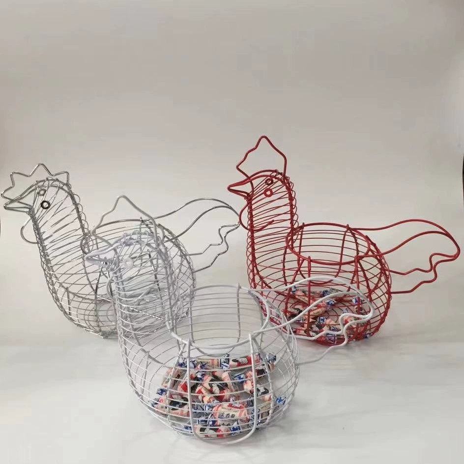 Железная фруктовая корзина, плетёная корзина для яиц из железа, хранение без пищи корзина, многофункциональная творческая плетёная корзина для кокпресс корзина