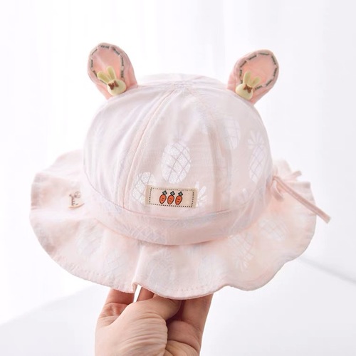 Baby hats  spring and autumn thin sunshade infant fisherman hat spring and summer children's cute male and female baby basin hat