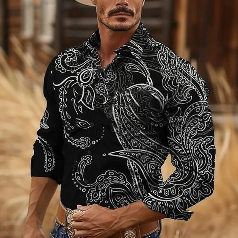 Hombre 2024 nuevo estilo de alta calidad guapo otoño camisa de botones de manga larga top marca de moda MB12