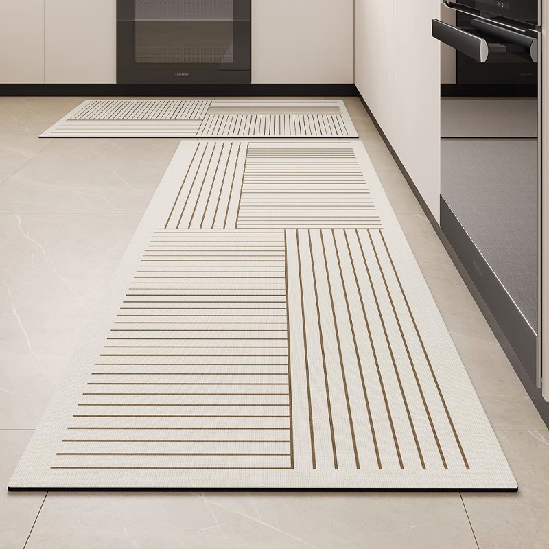 Alfombrilla de cocina simple, tira larga, alfombra de barro de diatomeas antideslizante, que absorbe agua y aceite, almohadilla de pie resistente a la suciedad de la puerta de corte doméstico