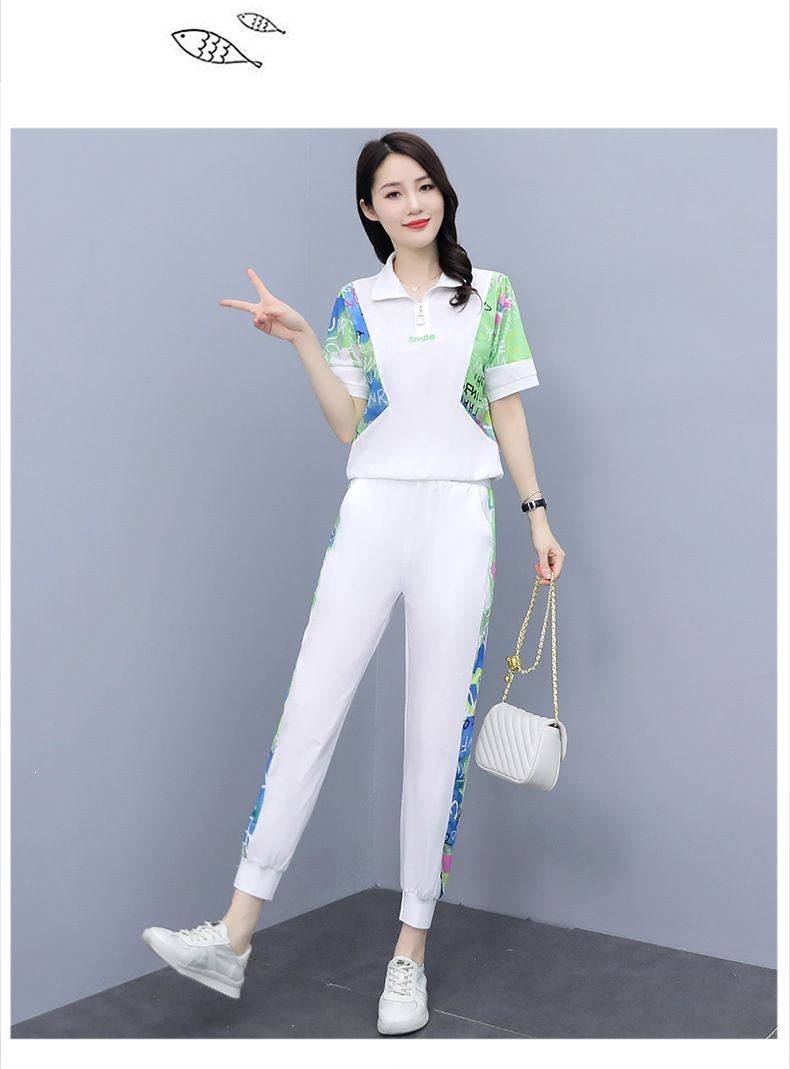 Women's Slimming Sports Suit Set Fashionable Casual Two Piece Set With Top And Jogger Pants For Summer_ecoleips.com