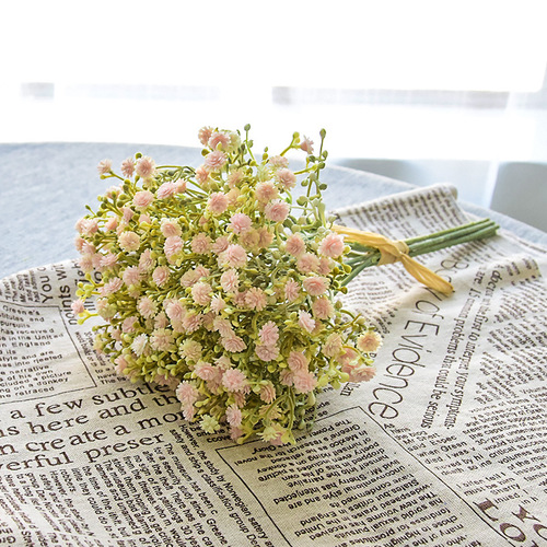 Gypsophila artificial flower, wedding bridal bouquet, 7-head feel, simulated Gypsophila bouquet, fake bouquet