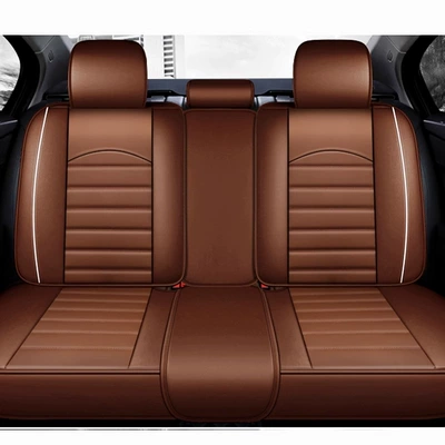 Car Seat Cushions, Full-Coverage Seat Covers, Seat cushion, seat cover - brown-rear-seat-cushion-backrest-no-wash-full-surround-leather