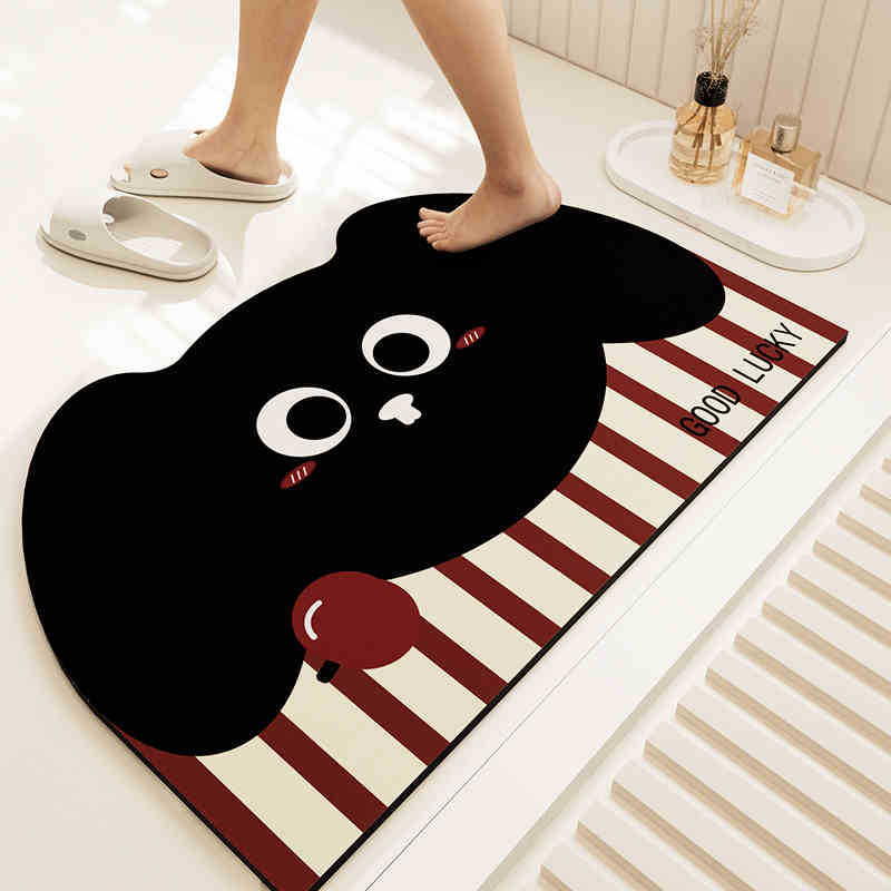 줄무늬 귀여운 강아지는 사과를 좋아합니다 - 검정색