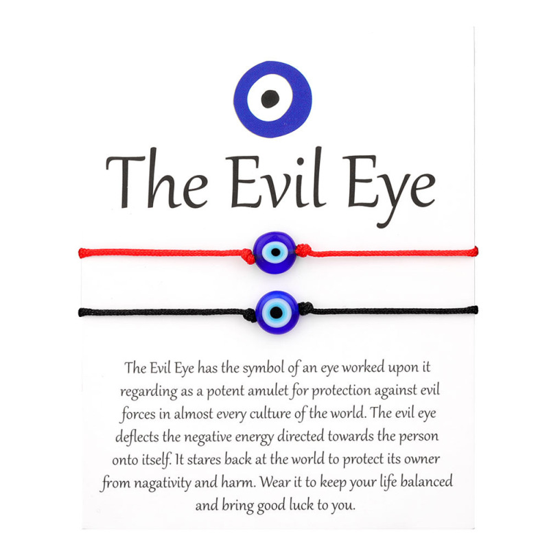 Popular Red Rope Black Rope Bracelet Evil Eye Eye Braided Bracelet Cross-Border Devil's Eye Bracelet Couple Jewelry