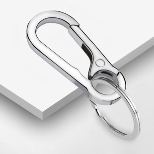 Metal keychain men's boutique creative waist hanging car key chain men's simple key storage pendant manufacturer