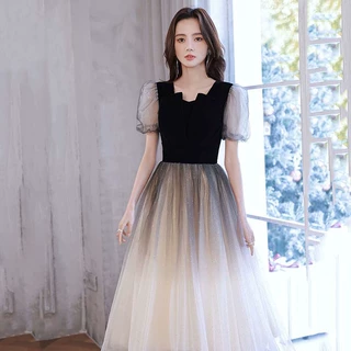 法式艺考小礼服女2026新款仙气质主持人蓬蓬裙设计感宴会晚礼服裙
