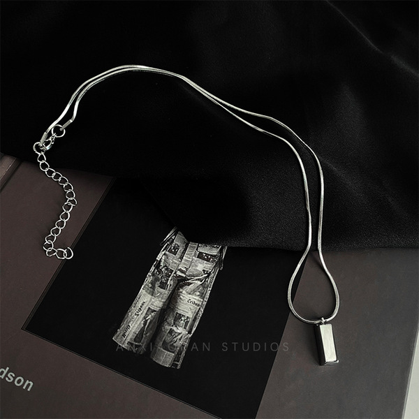 Silver brand necklace hip-hop style