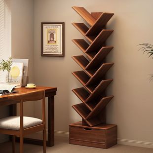 Bookshelf Floor-Standing Removable Storage Rack Multi-Layer Simple Storage Storage Rack Integrated Wall Tree-Shaped Bookshelf