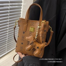 老花斜挎包香港代购新款手提水桶包2024感包包女手机中古夏天