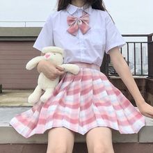 小椿格裙JK制服裙全套正版原创日系格裙学院风短裙夏季短袖jk套装