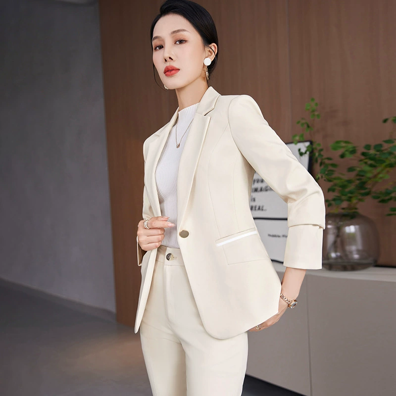 Set for work, fashionable classic suit jacket, 2023, Korean style, bright catchy style