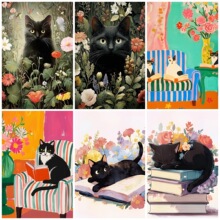 ����ѷ�羳�¿�6����5D��ʯ��Բ��è��diy�ֹ���������ֱ��
