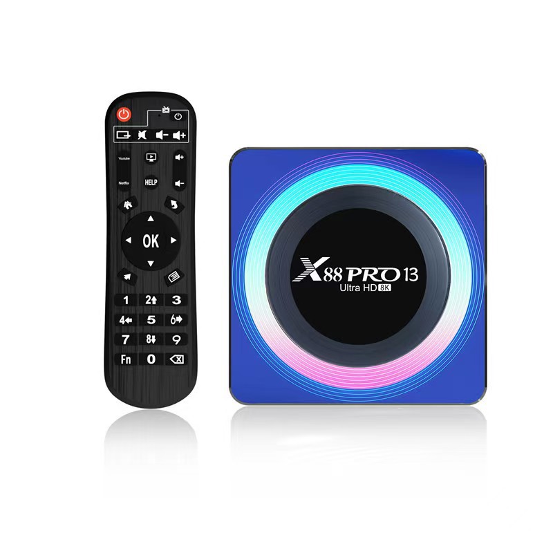 X88 Pro 13 Acrylic Tv Box Android 13 Wifi6 Set-Top Box Bluetooth 8K Hd Tv Box Wholesale