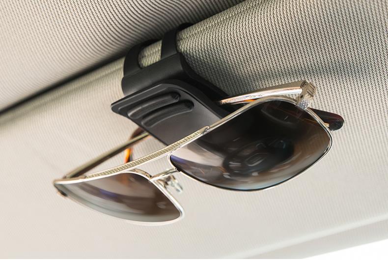 Japanese Yac Car-Mounted Glasses Clip, Sunglasses Storage Holder, Multifunctional Car Glasses Case, Metal Eyeglass Clip
