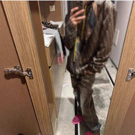 欧洲站双面穿双F印花防风冲锋衣外套男情侣装秋季男士风衣高级感