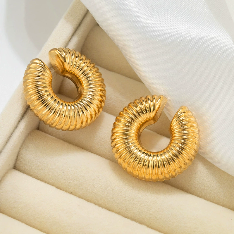 Серьги из нержавеющей стали, европейский стиль, 18 К, оптовая продажа