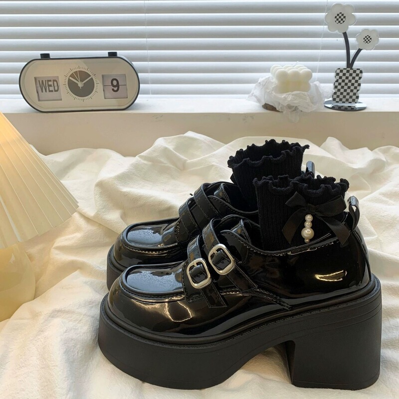 Metal Buckle Autumn New Style British Style Small Leather Shoes for Women, High-End Round-Toe Loafers for Petite Individuals, Spring 2026 Metal Buckle Autumn New Style British Style Small Leather Shoes for Women, High-End Round-Toe Loafers for Petite Individuals, Spring 2026