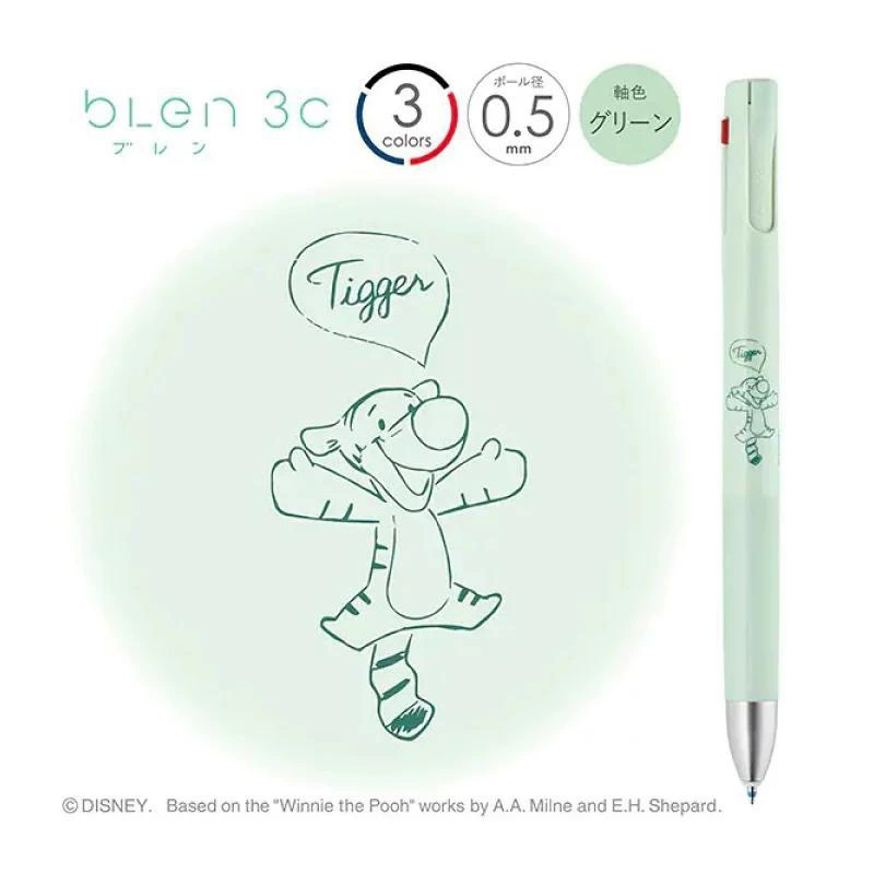 Japanese zebra, universal ballpoint pen, Winnie the Pooh, 3 colors