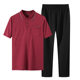 Middle-aged Large Size Casual Dad Clothes Men's Sports Clothes Middle-aged and Elderly Sports Suit Men's Summer Short-sleeved T-shirt Men's