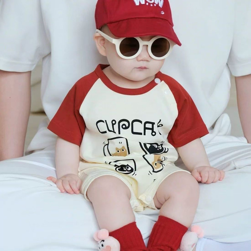 婴儿衣服夏季薄款棉a类婴幼儿夏天短袖连体衣6个月女男宝宝夏装