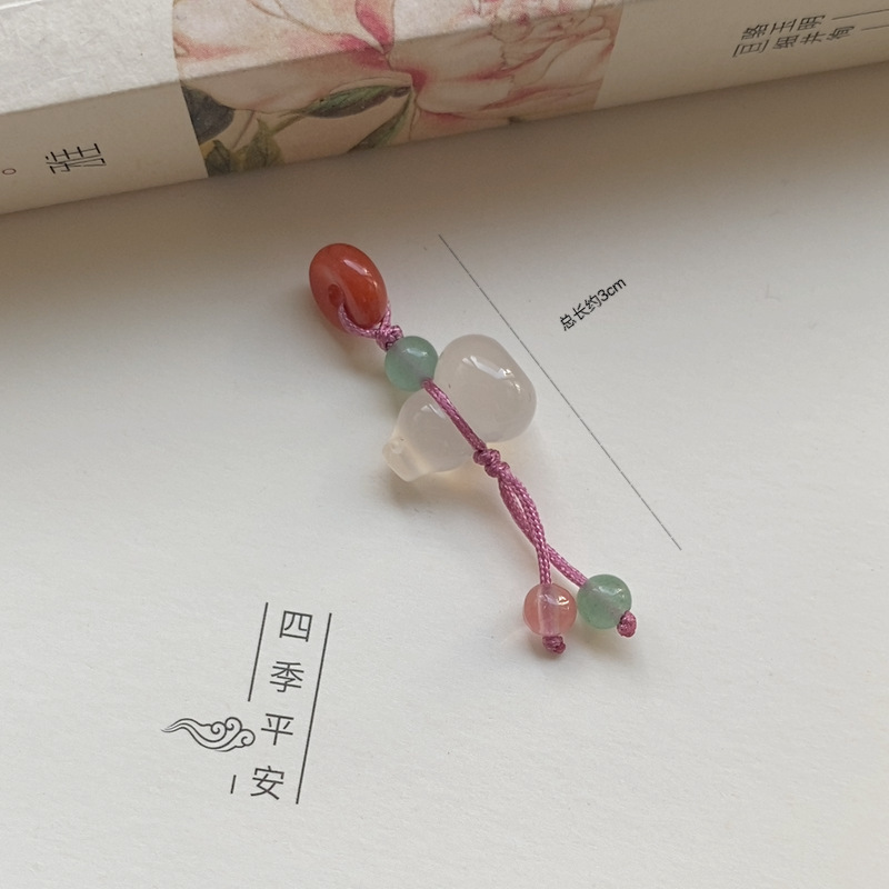天然南紅隔珠ペンダントと田玉小提溜ブレスレットアクセサリー手串ペンダントネックレスdiy手作りコーディネート|undefined