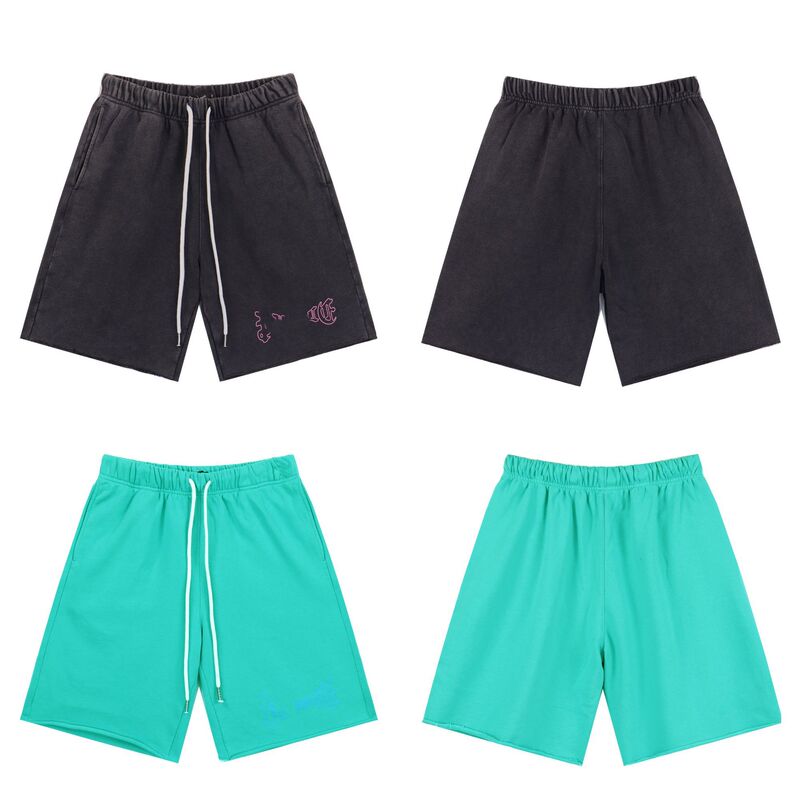 Summer New Pe Men's Washed Casual Shorts Letter Printed American Trendy Brand Loose Sports Pants