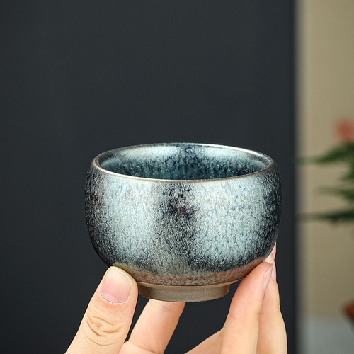 Iron tire cup, hundreds of flowers, built cup, built kiln tea cup, master cup, large tea cup, tea cup, tea bowl ceramic