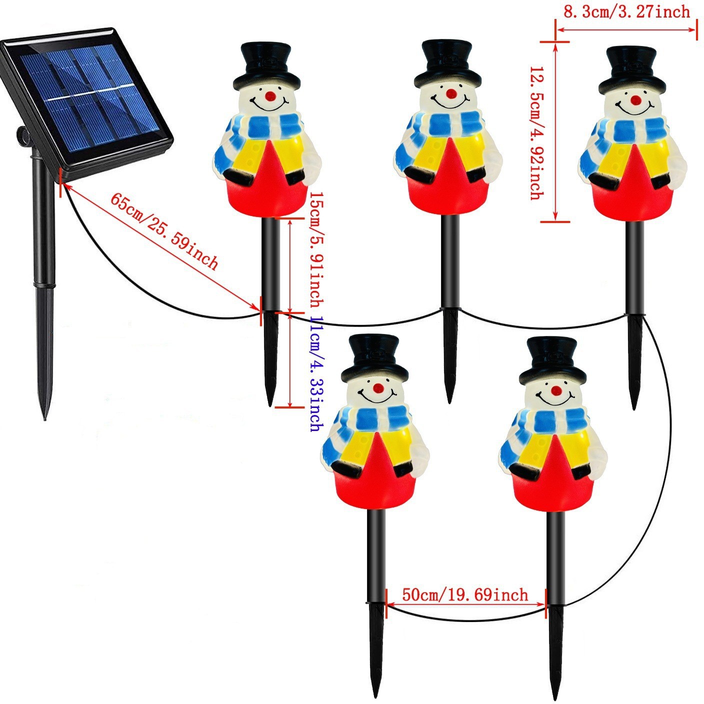 Santa Claus transfronterizo iluminación de césped al aire libre luz de jardín LED de Navidad luz solar luz de césped image 24