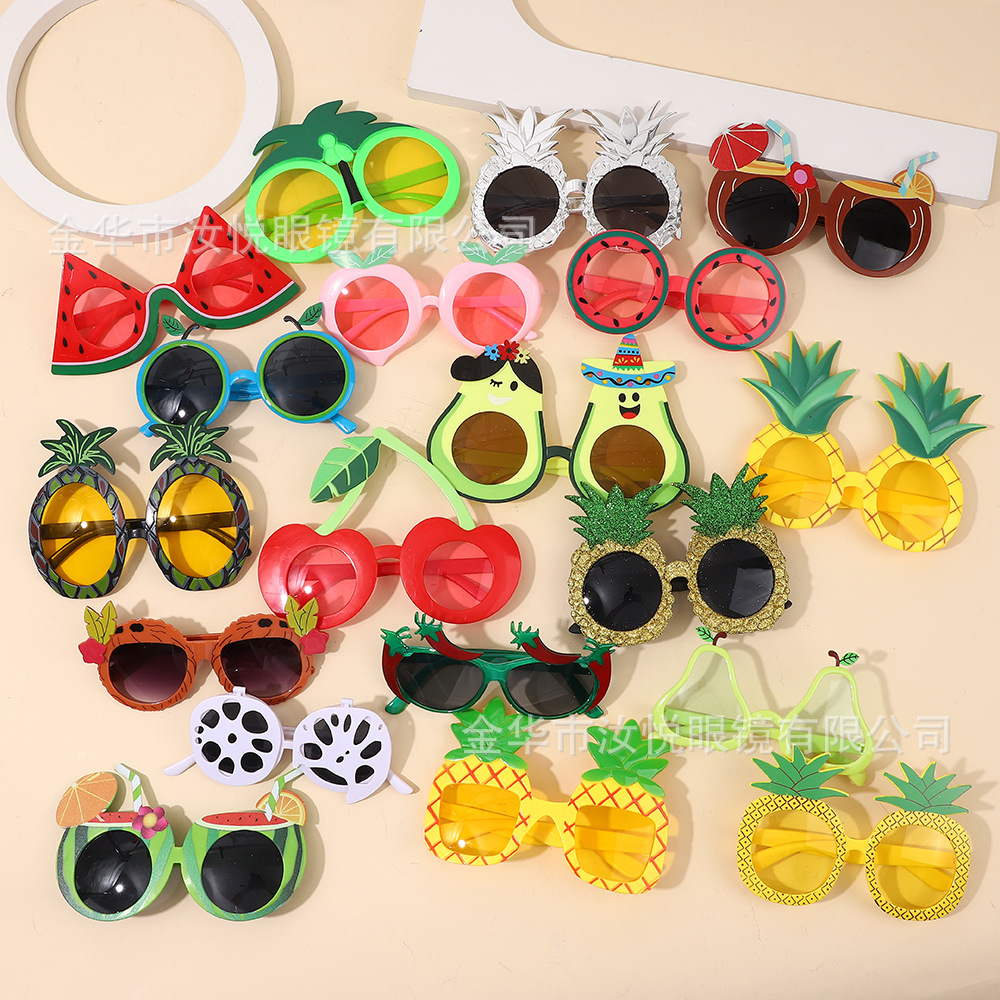 Hawaian tropical serie de gafas personalidad gafas de sol de fiesta decoración de gafas de fiesta