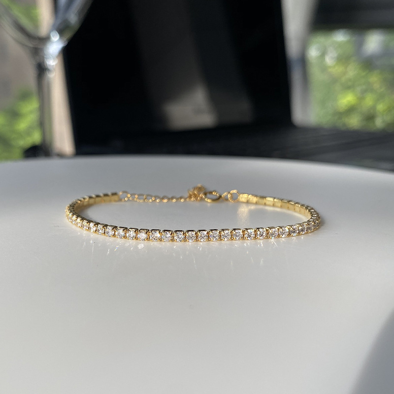925 sterling silver Chain Material 1 Piece Quantity 925 Sterling Silver Bracelets Simple Style Classic Style